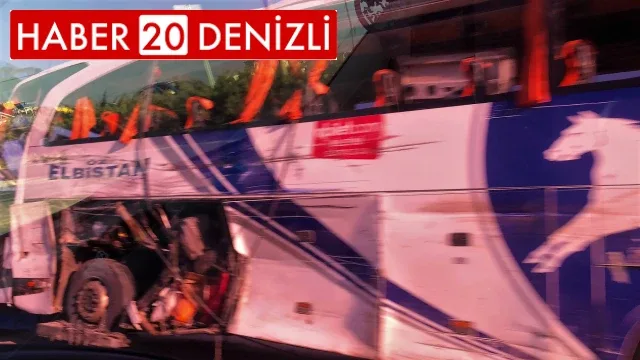 Yolcu otobüsü hafriyat kamyonuyla çarpıştı; 2'si ağır 12 yaralı