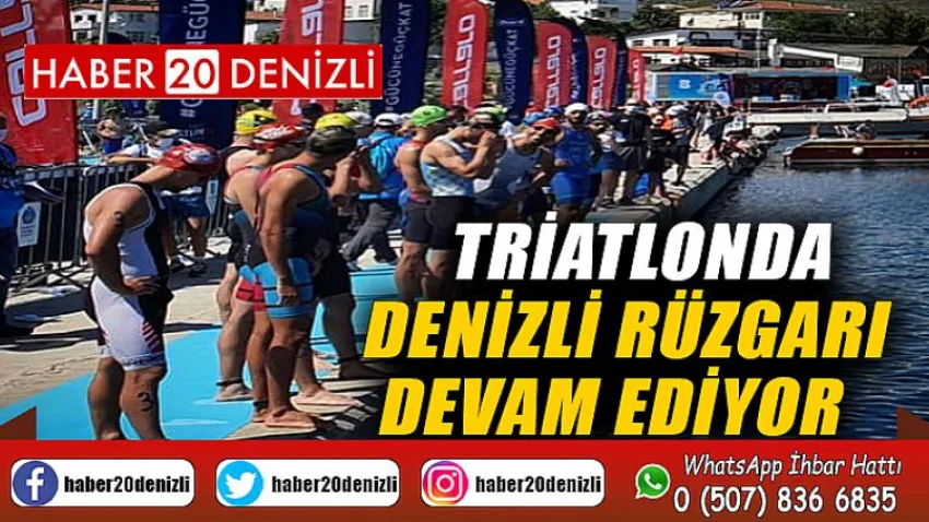 Triatlonda Denizli rüzgarı devam ediyor
