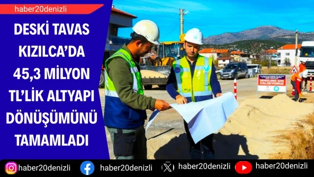 DESKİ Tavas Kızılca’da 45,3 milyon TL’lik altyapı dönüşümünü tamamladı