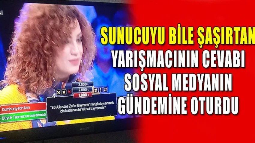 Sunucuyu Bile Şaşırtan Yarışmacının Cevabı Sosyal Medyanın Gündemine Oturdu