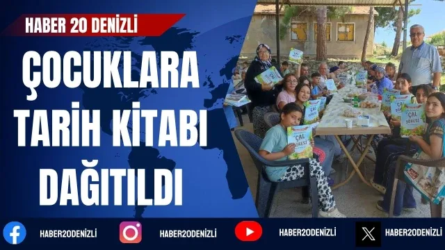 Hayır etkinliğinde çocuklara tarih kitabı dağıtıldı