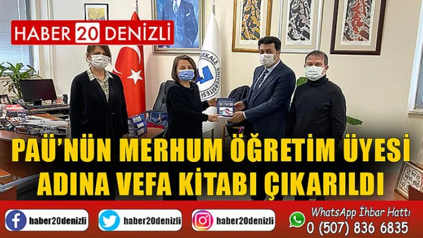 PAÜ’nün Merhum Öğretim Üyesi Adına Vefa Kitabı Çıkarıldı