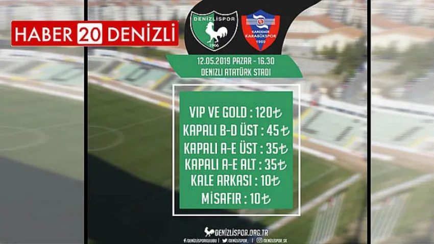 Denizlispor Maçı Biletleri Satışta