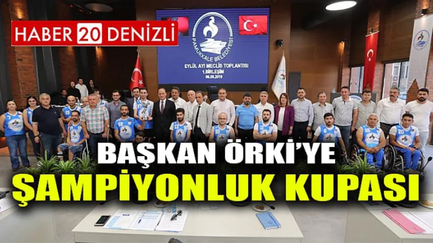 Başkan Örki’ye Şampiyonluk Kupası