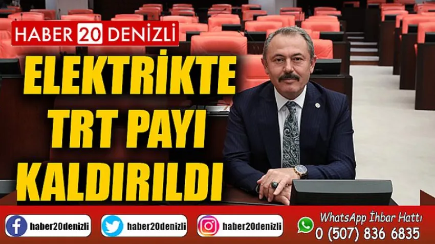 Elektrikte Trt Payı Kaldırıldı