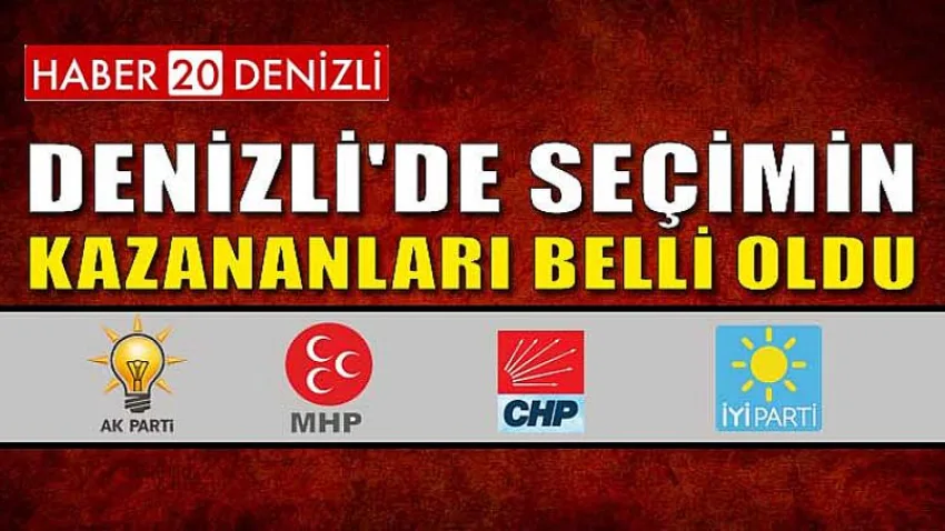 Denizli'de Seçimin Kazananları Belli Oldu