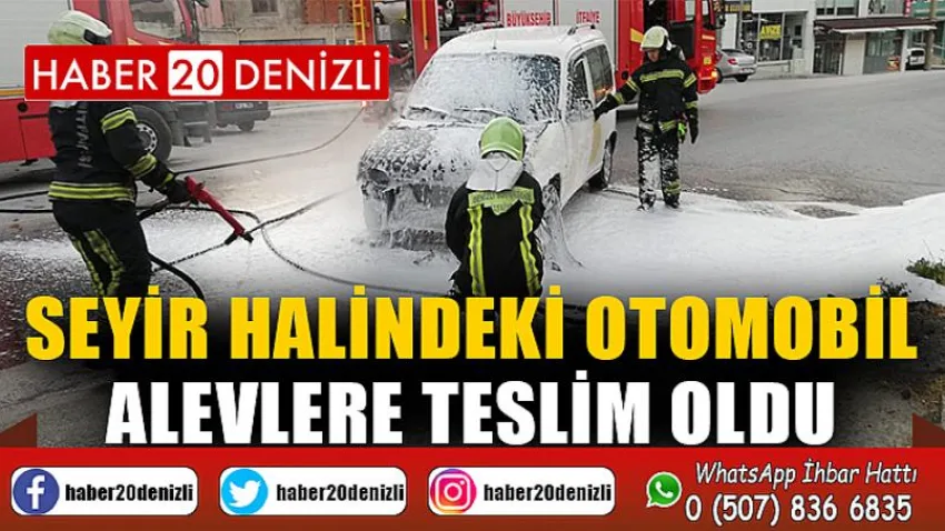 Seyir halindeki otomobil alevlere teslim oldu
