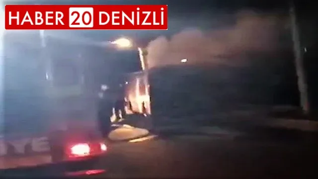 Seyir halindeki otobüste çıkan yangın korkuttu