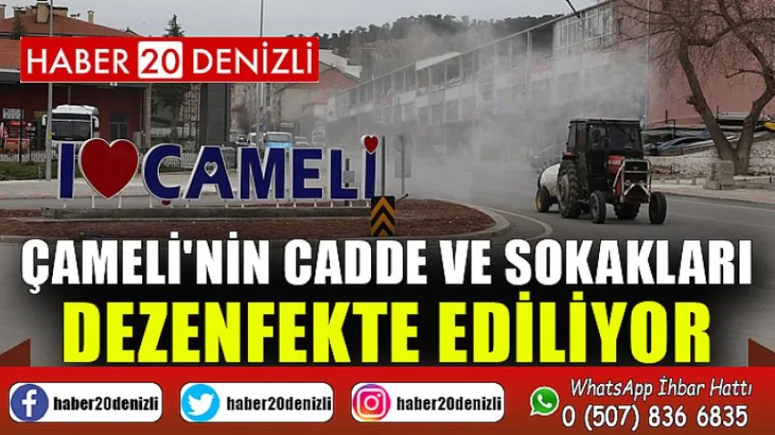 Çameli'nin Cadde ve Sokakları Dezenfekte Ediliyor