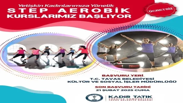 Tavas Belediyesi step aerobik kursları başlıyor