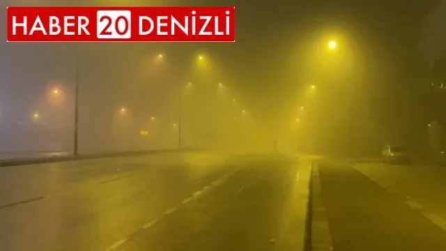 Denizli’de yoğun sis yaşamı zorlaştırdı