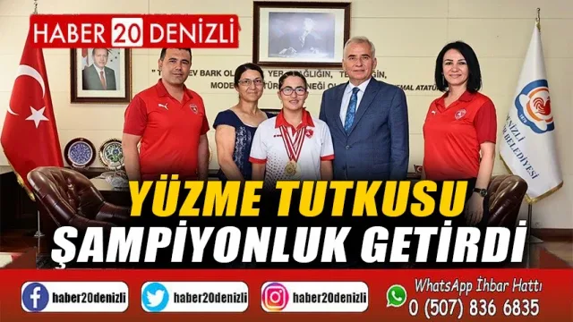 Yüzme tutkusu şampiyonluk getirdi