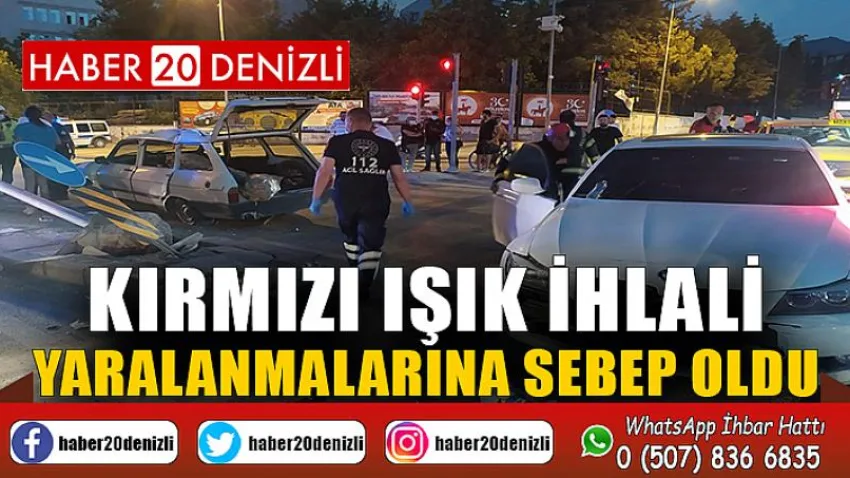 Kırmızı ışık ihlali yaralanmalarına sebep oldu