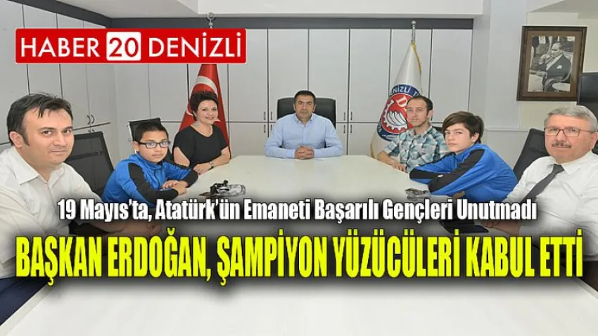 Başkan Erdoğan, Şampiyon Yüzücüleri Kabul Etti
