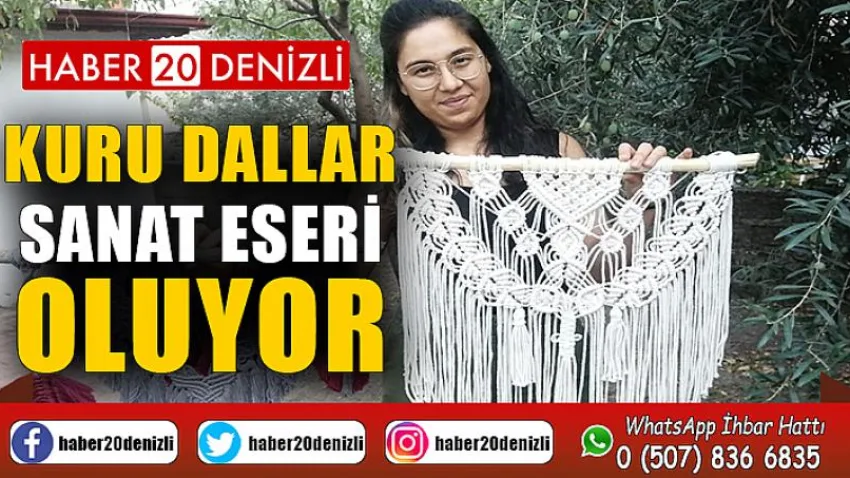 Kuru dallar sanat eseri oluyor