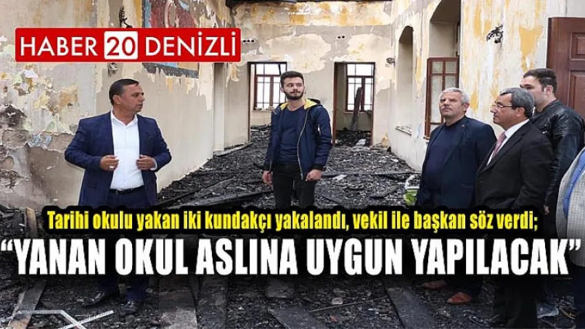 Yanan Okul Aslına Uygun Yapılacak