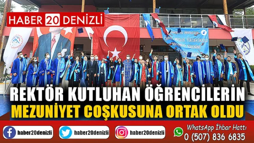 Rektör Kutluhan Öğrencilerin Mezuniyet Coşkusuna Ortak Oldu
