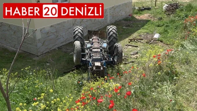 Tarladan dönen çiftçi devrilen traktörün altında can verdi