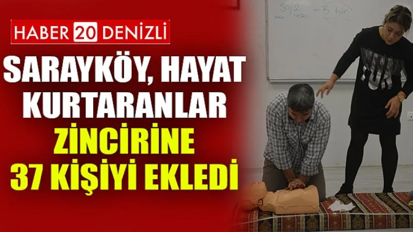 Sarayköy, hayat kurtaranlar zincirine 37 kişiyi ekledi