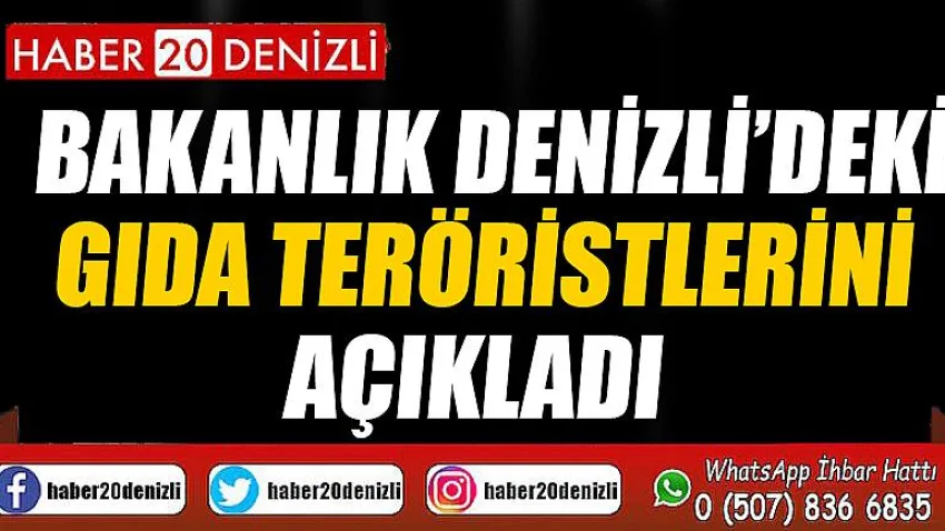 Bakanlık Denizli’deki gıda teröristlerini açıkladı
