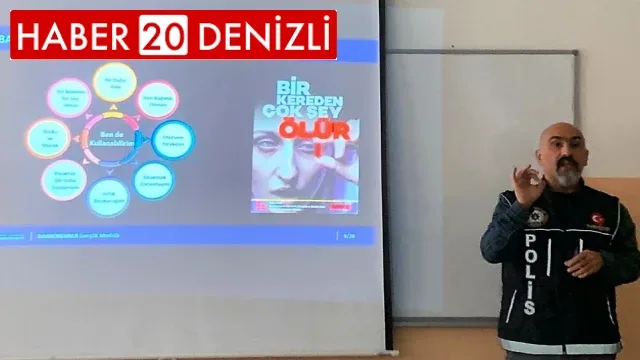 Honaz’da gençler madde bağımlılığı konusunda bilgilendirildi.