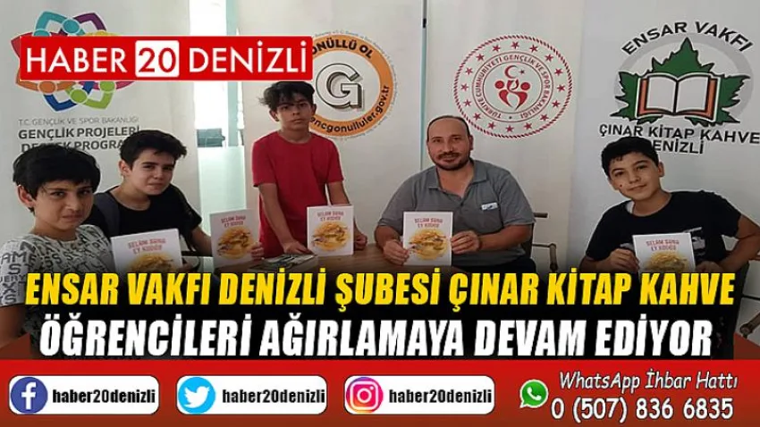 Ensar Vakfı Denizli Şubesi Çınar Kitap Kahve Öğrencileri Ağırlamaya Devam Ediyor