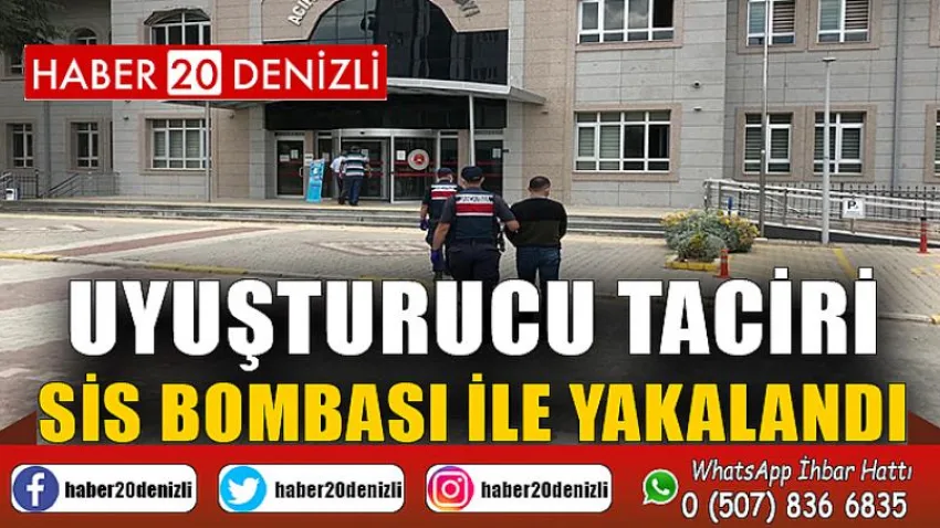 Uyuşturucu taciri sis bombası ile yakalandı