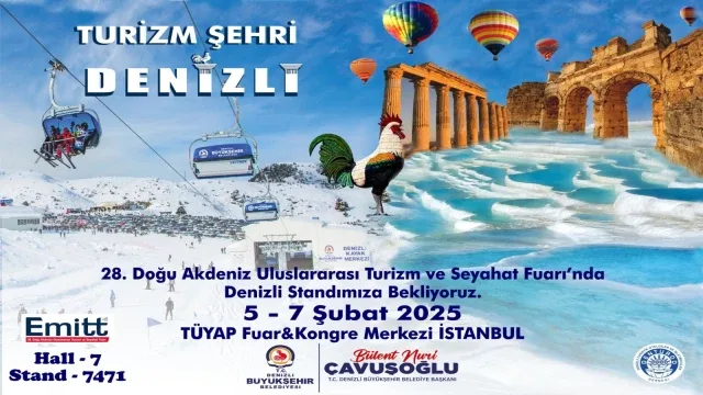 Denizli Büyükşehir, EMITT 2025’te Denizli’nin Doğal güzelliklerini tanıtacak