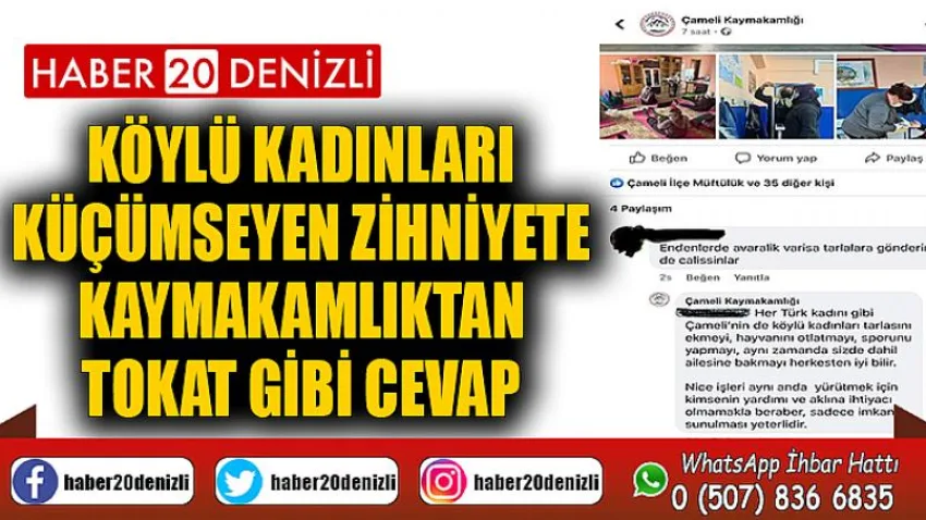 Köylü kadınları küçümseyen zihniyete Kaymakamlıktan tokat gibi cevap
