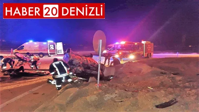 Kontrolden çıkan otomobil kavşakta takla attı: 3 yaralı