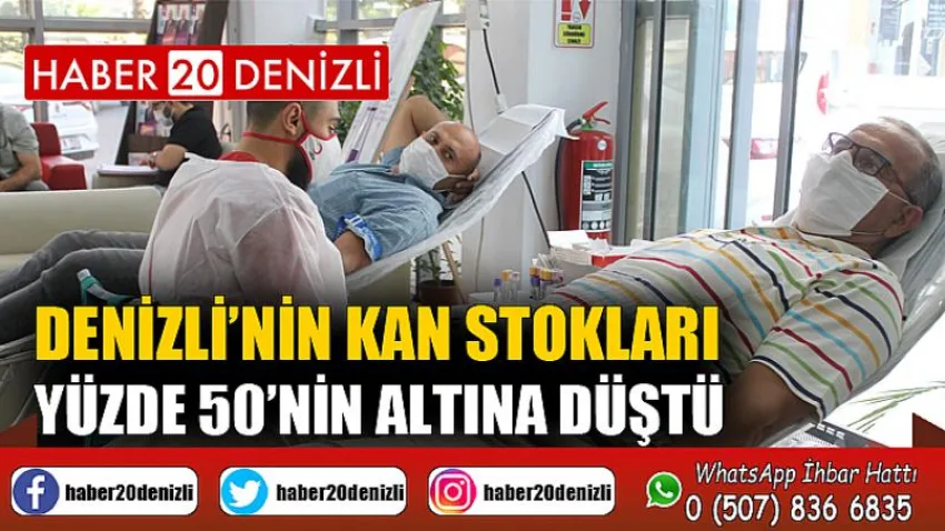 Denizli’nin kan stokları yüzde 50’nin altına düştü