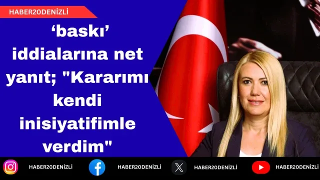 Başkan Doğan’dan ‘baskı’ iddialarına net yanıt; "Kararımı kendi inisiyatifimle verdim"