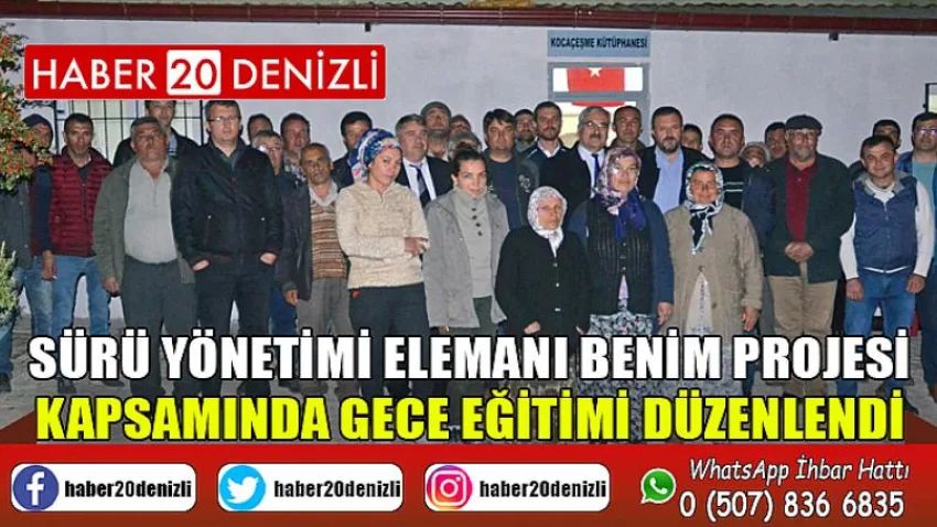 Sürü Yönetimi Elemanı Benim Projesi Kapsamında Gece Eğitimi Düzenlendi