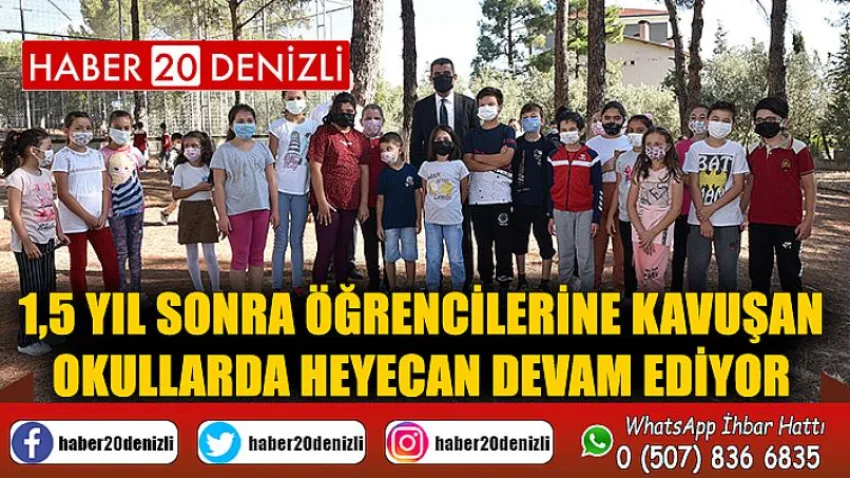 1,5 yıl sonra öğrencilerine kavuşan okullarda heyecan devam ediyor