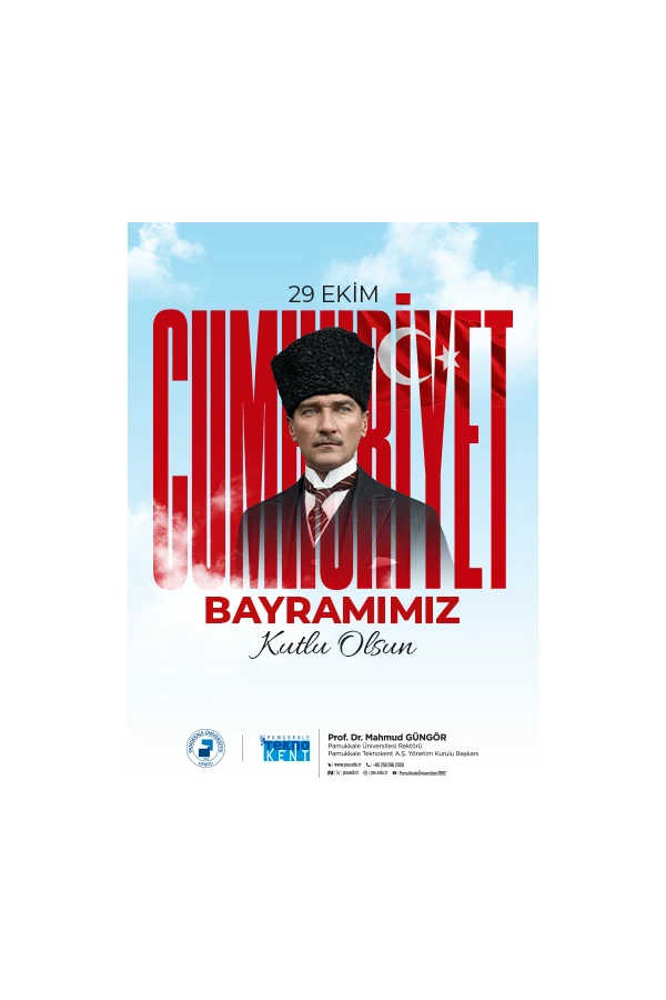 29 EKİM KUTLAMA. PAMUKKALE ÜNİVERSİTESİ BASIN HALKLA İLİŞKİLER MD.