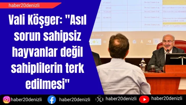 Vali Köşger: "Asıl sorun sahipsiz hayvanlar değil sahiplilerin terk edilmesi"