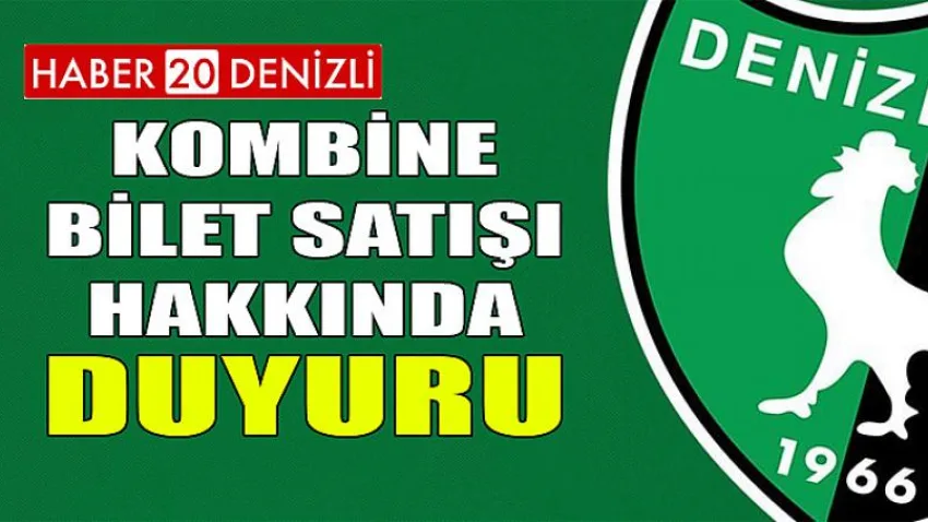 Kombine Bilet Satışı Hakkında Duyuru