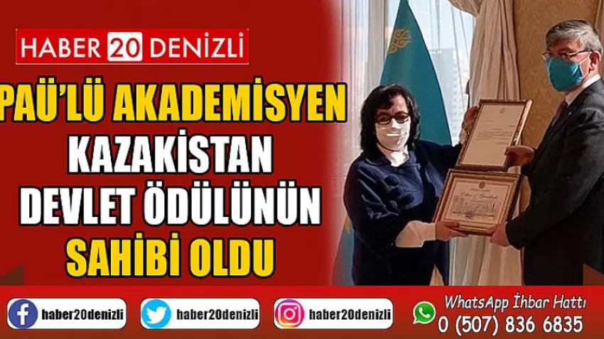 PAÜ’lü Akademisyen Kazakistan Devlet Ödülünün Sahibi Oldu