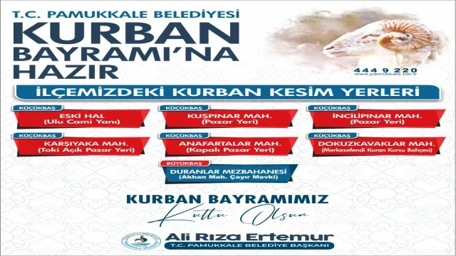 Pamukkale Belediyesi Kurban Bayramı Hazırlıklarını Tamamladı