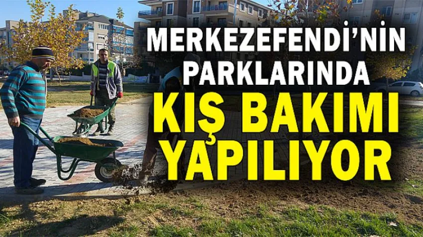 Merkezefendi’nin Parklarında Kış Bakımı Yapılıyor