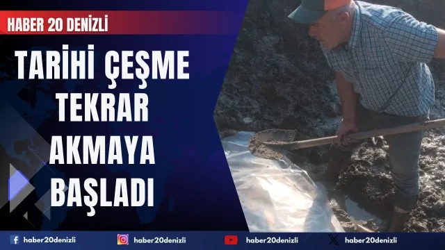 Muhtarın cabasıyla tarihi çeşme tekrar akmaya başladı