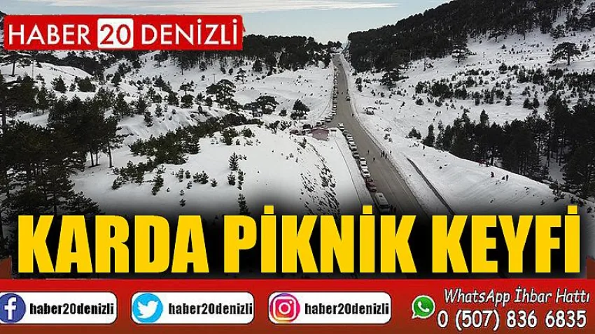 Karda piknik keyfi