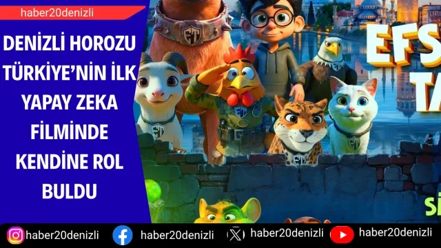 Denizli horozu Türkiye’nin ilk yapay zeka filminde kendine rol buldu