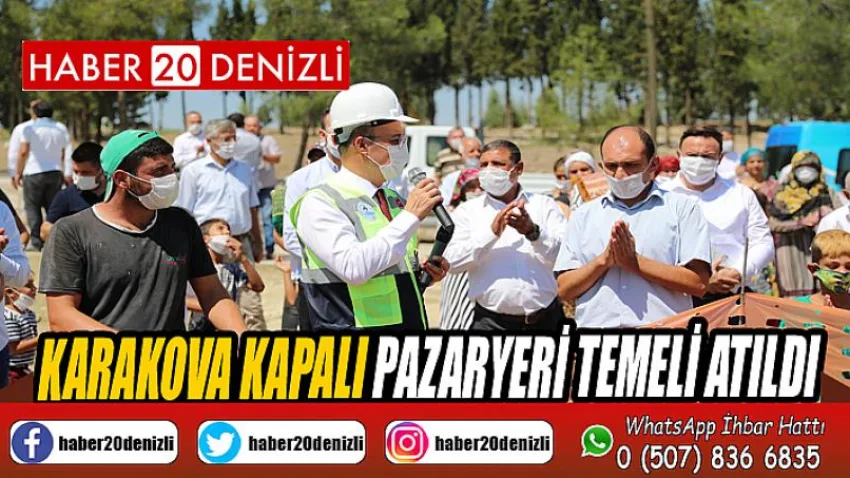 Karakova Kapalı Pazaryeri Temeli Atıldı