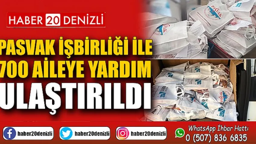 Pamukkale ve Merkezefendi Kaymakamlığı PASVAK işbirliği ile 700 aileye yardım ulaştırdı