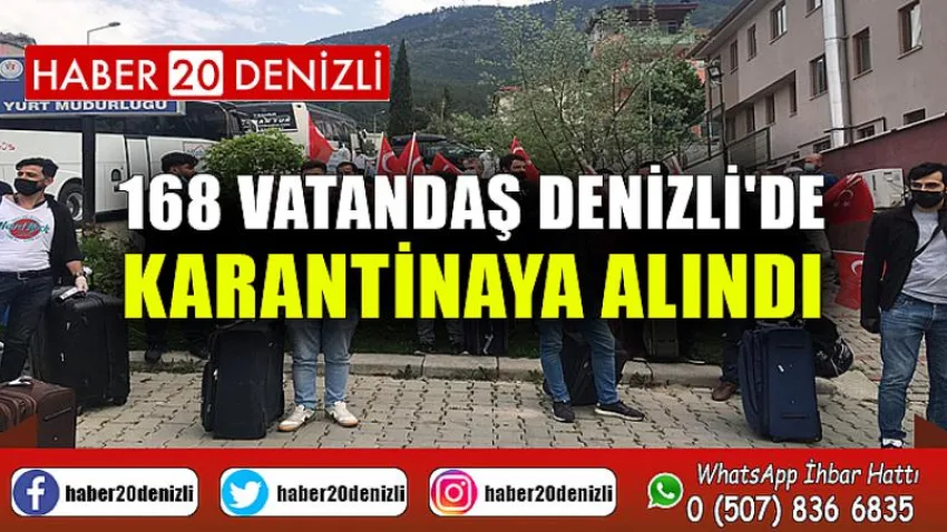 Suudi Arabistan’dan getirilen 168 vatandaş Denizli'de karantinaya alındı