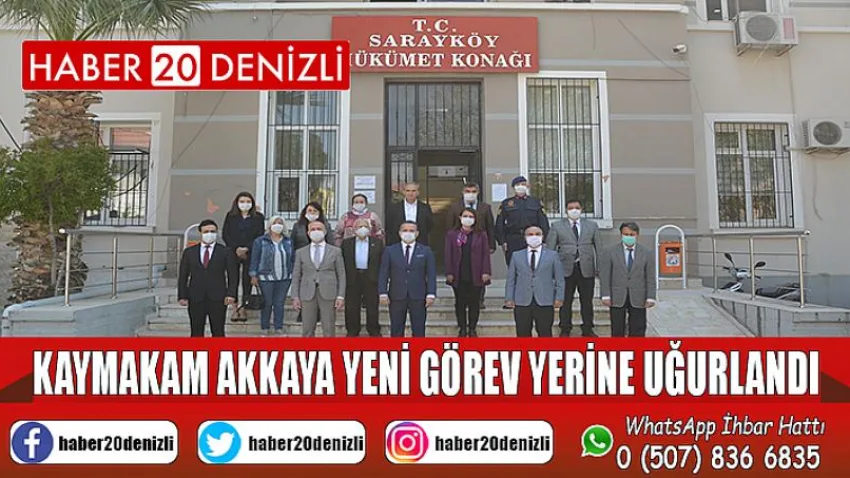 Kaymakam Akkaya yeni görev yerine uğurlandı