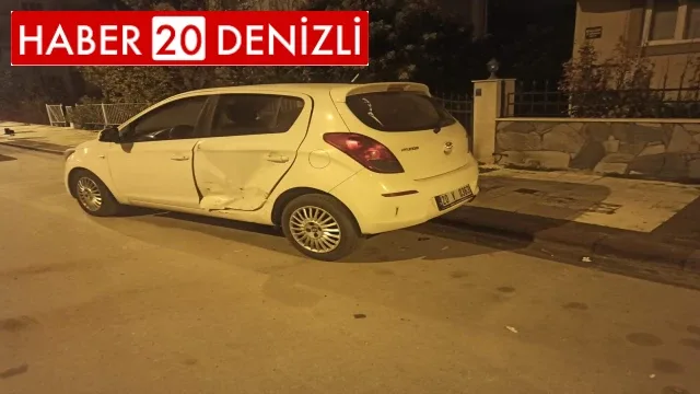 Kontrolden çıkan araç park halindeki 4 araca çarptıktan sonra kaçtı