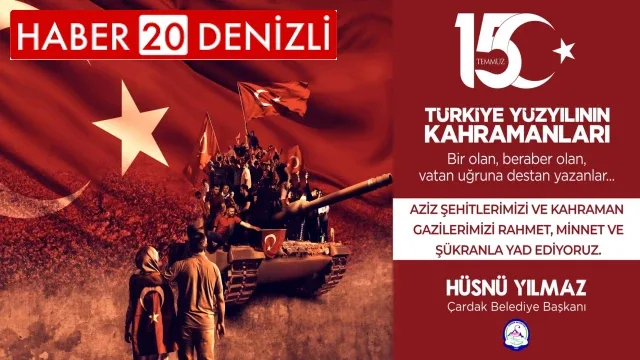 Başkanı Hüsnü YILMAZ Geceden karanlık bir geceyi aydınlığa kavuşturan YüzyılınKahramanları'na selam olsun!