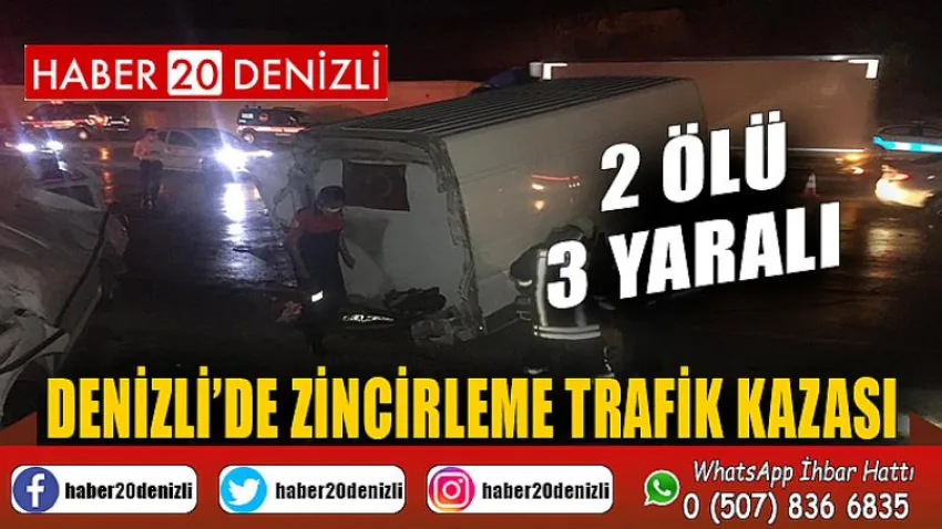 Denizli’de zincirleme trafik kazası